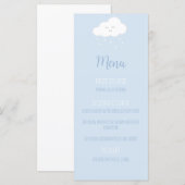 Blue Cloud Boy Baby shower Menu (Voorkant / Achterkant)