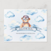 Blue Cloud  Boy Beer Baby shower Briefkaart (Voorkant)