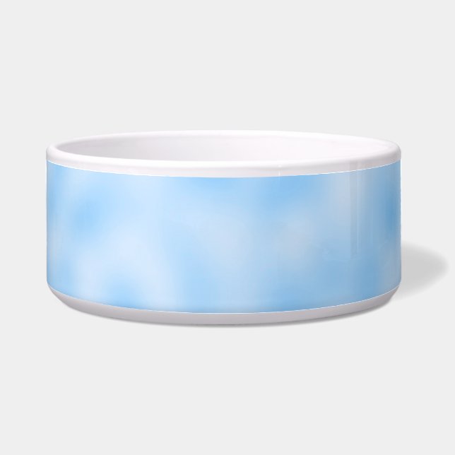 Blue Cloud Ceramic Pet Bowl Voerbakje (Voorkant)