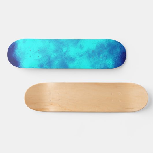 Blue Cloud Effect Skateboard (Horizontaal)