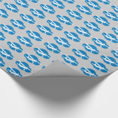 Blue Cloud & Luchtvaart Vliegtuig Cadeaupapier (Hoek)