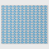 Blue Cloud & Luchtvaart Vliegtuig Cadeaupapier (Vlak)