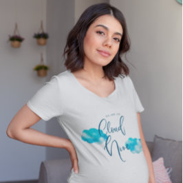 Blue Cloud Nine Baby shower T-shirt