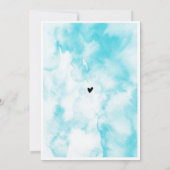 Blue Cloud Nine Modern Stijlvol Baby shower Kaart (Achterkant)