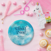 Blue Cloud Nine verjaardagsfeestje Papieren Bordje (Feest)