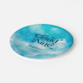 Blue Cloud Nine verjaardagsfeestje Papieren Bordje (Gekanteld)