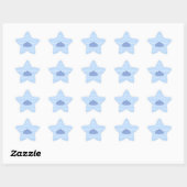 Blue Cloud on Blue and White Polka Dots. Ster Sticker (Vel)