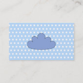 Blue Cloud on Blue and White Polka Dots. Visitekaartje (Achterkant)