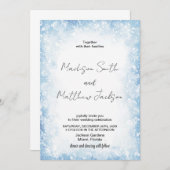 Blue Cloud sneeuwt bruiloft uitnodigingen (Voorkant / Achterkant)