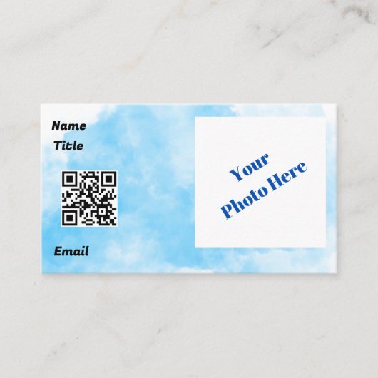 Blue Cloud Standard, 3,5-inch x 2,0-inch Visitekaa Visitekaartje (Voorkant)