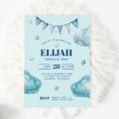 Blue Cloud Star Bunting Banner Verjaardagsfeest Kaart