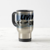 Blue Cloud Travel Mug Reisbeker (Voorkant links)