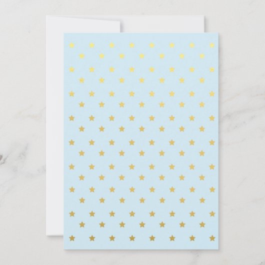 Blue Cloud Twinkle Twinkle Little Star Uitnodiging (Achterkant)