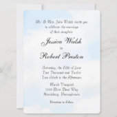 Blue Cloud Wedding Invitations Kaart (Voorkant)