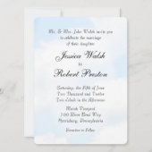 Blue Cloud Wedding Invitations Kaart (Voorkant)