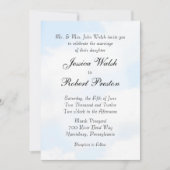 Blue Cloud Wedding Invitations Kaart (Voorkant)