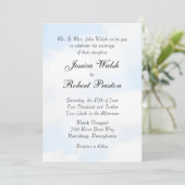 Blue Cloud Wedding Invitations Kaart (Staand voorkant)