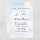 Blue Cloud Wedding Invitations Kaart (Voorkant / Achterkant)
