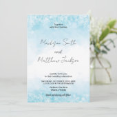 Blue Cloud Wedding Invitations Kaart (Staand voorkant)