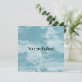 Blue Clouds-Baby shower Kaart (Staand voorkant)