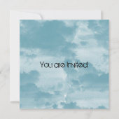 Blue Clouds-Baby shower Kaart (Voorkant)