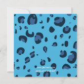 Blue Clouds Bow en Leopard Baby Boy Shower Kaart (Achterkant)
