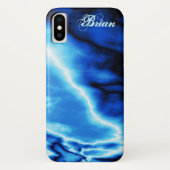 Blue Clouds N Lightning Case-Mate iPhone Case (Achterkant)