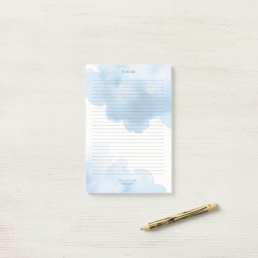 Blue Clouds Notepad To Do List Post-it® Notes (Op bureau)