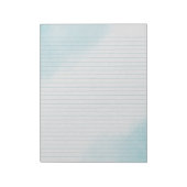 Blue Clouds Waterverf Stationery Lined Notitieblok (Linkerzijde)