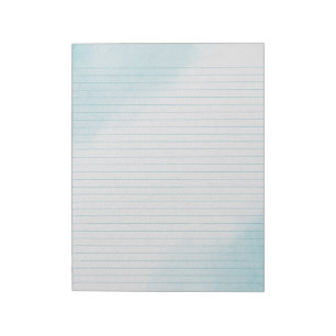 Blue Clouds Waterverf Stationery Lined Notitieblok