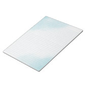 Blue Clouds Waterverf Stationery Lined Notitieblok (Schuin)