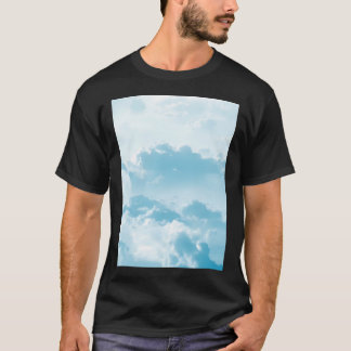 Blue Cloudy Beautiful Sky Uitzicht - Bestseller T-shirt