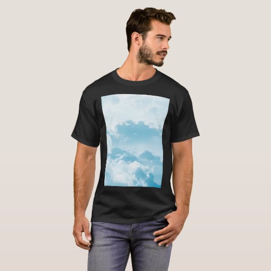 Blue Cloudy Beautiful Sky Uitzicht - Bestseller T-shirt (Voorkant volledig)