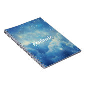 Blue Cloudy Esthetische Dankbaarheid Dagboek | nad Notitieboek (Rechterzijde)