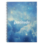Blue Cloudy Esthetische Dankbaarheid Dagboek | nad Notitieboek (Voorkant)