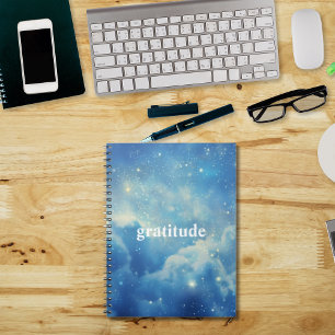 Blue Cloudy Esthetische Dankbaarheid Dagboek   nad Notitieboek