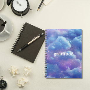 Blue Cloudy Esthetische Dankbaarheid Dagboek   nad Notitieboek