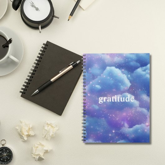 Blue Cloudy Esthetische Dankbaarheid Dagboek | nad Notitieboek