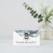 Blue Cloudy Heart Apiary Honey Bee Visitekaartje (Staand voorkant)