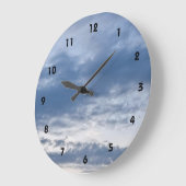 Blue Cloudy Sky Grote Klok (Hoek)