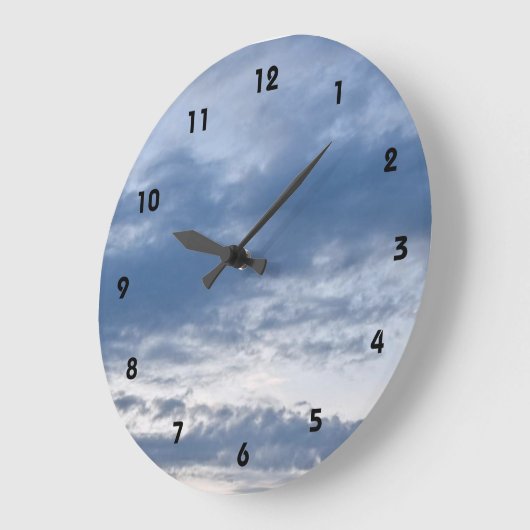 Blue Cloudy Sky Grote Klok (Hoek)