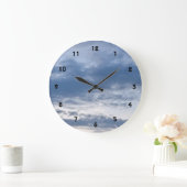 Blue Cloudy Sky Grote Klok (Huis)