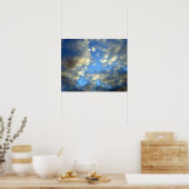 Blue Cloudy Sky Motivatie Poster Print (Keuken)