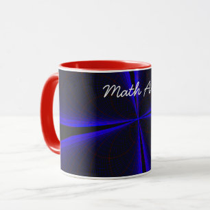 Blue Clover Leaf Geometrische Wiskunde Art Coffee Mok