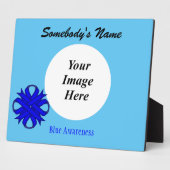 Blue Clover Ribbon Sjabloon door Kenneth Yoncich Fotoplaat (Zijkant)
