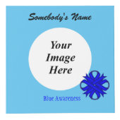 Blue Clover Ribbon Sjabloon door Kenneth Yoncich Kubus (Rechts)