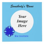 Blue Clover Ribbon Sjabloon door Kenneth Yoncich Kubus (Voorkant)