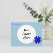 Blue Clover Ribbon Tmpl van Kenneth Yoncich Briefkaart (Staand voorkant)