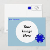 Blue Clover Ribbon Tmpl van Kenneth Yoncich Briefkaart (Voorkant / Achterkant)