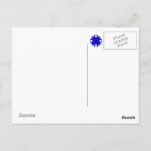 Blue Clover Ribbon Tmpl van Kenneth Yoncich Briefkaart (Achterkant)